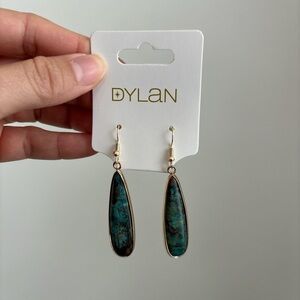 Dylan Jewelry Samira Earring Oceania Mixed Stone Skinny Teardrop Dangle NWT